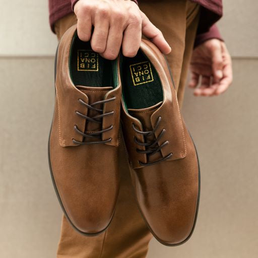 Men's Luxury Leather Derby Shoes | Fibonacci Footwear